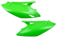 UFO Green Side Number Plates for Kawasaki: KX250F (2009-2012), KX450F (2009-2011)