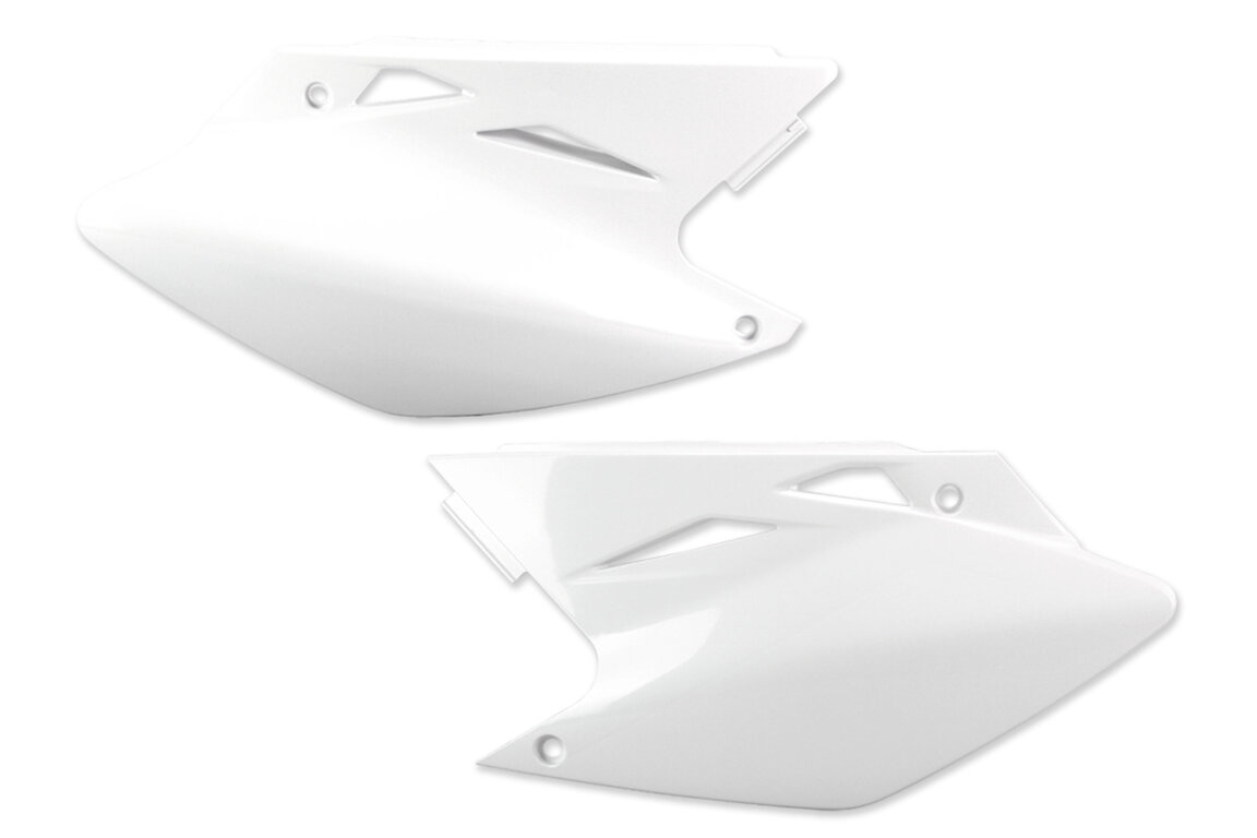 Polisport White Side Number Plates for Kawasaki: KX450F (2006-2008)