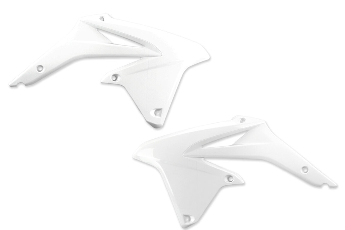 UFO White Radiator Shroud Set for Suzuki: RMZ450 (2008-2017)