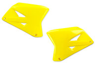 UFO Yellow Radiator Shroud Set for Suzuki: RM125 (2001-2008), RM250 (2001-2008)