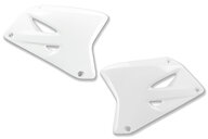 UFO White Radiator Shroud Set for Suzuki: RM125 (2001-2008), RM250 (2001-2008)