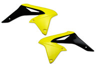Polisport Yellow / Black Radiator Shroud Set for Suzuki: RMZ250 (2010-2018)