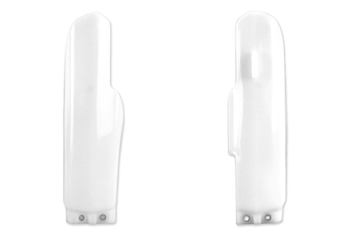 UFO White Lower Fork Guards for Suzuki: RM85 (2005-2024)