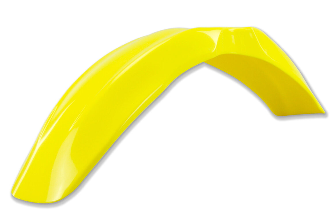 Polisport Yellow Front Fender for Kawasaki: KX65 (2000-2026), Suzuki: RM65 (2003-2007)