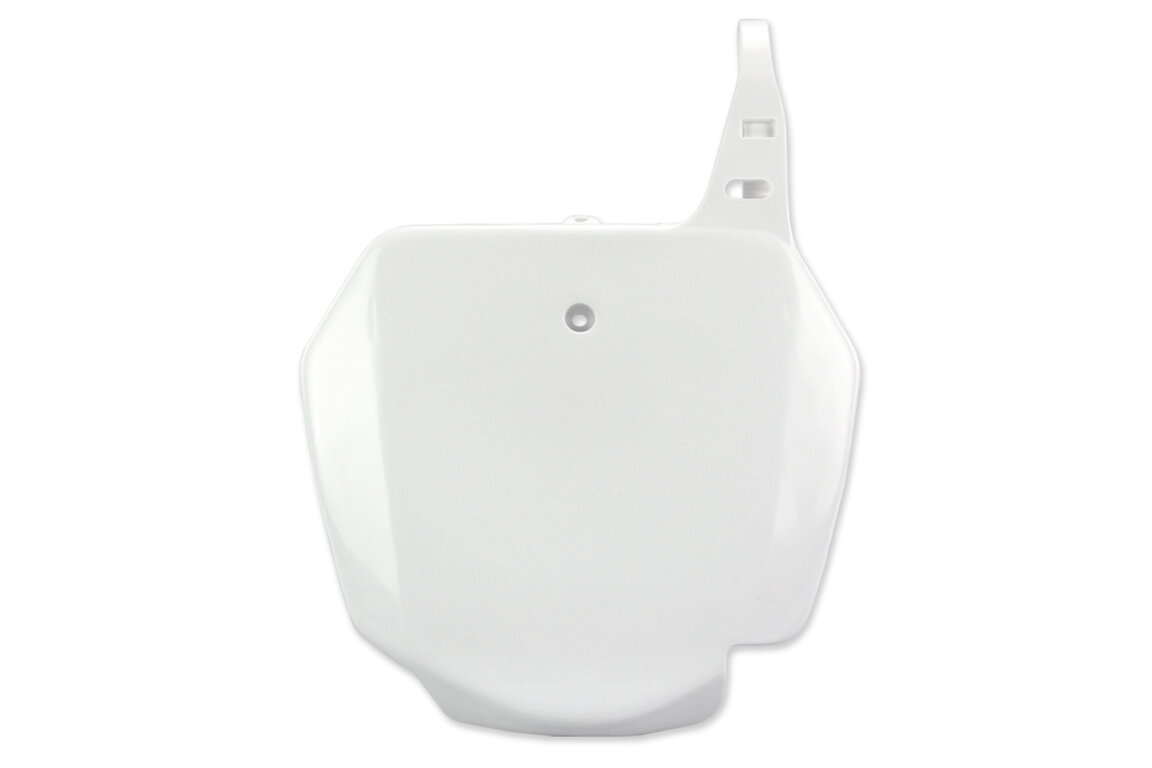 UFO White Front Number Plate for Suzuki: RM85 (2002-2026)
