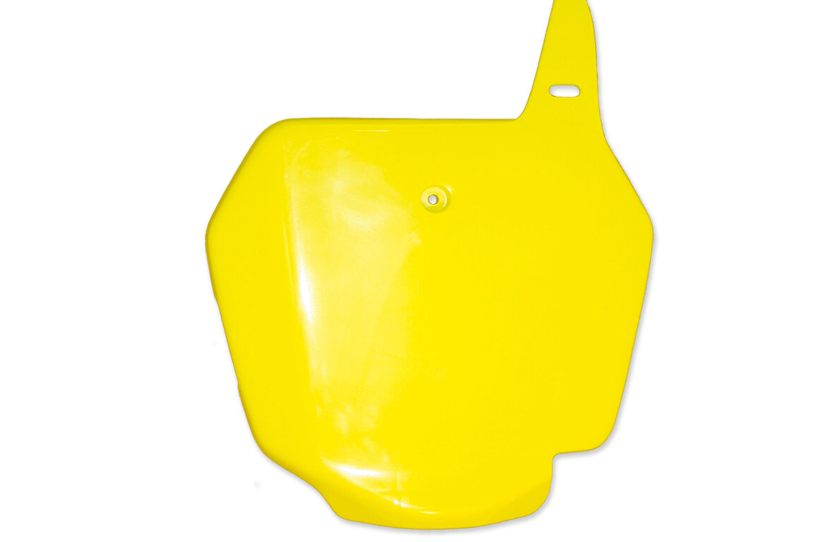 UFO Yellow Front Number Plate for Suzuki: RM85 (2002-2026)