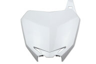 Polisport White Front Number Plate for Suzuki: RMZ250 (2010-2018), RMZ450 (2008-2017)