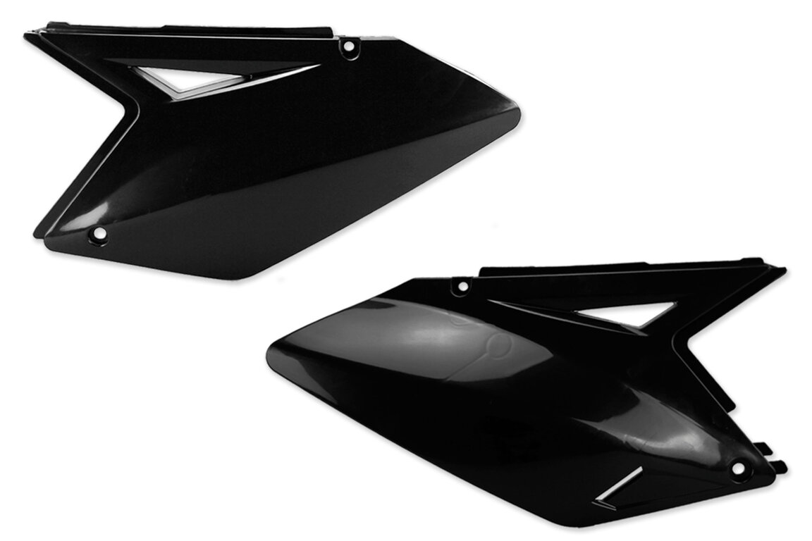 UFO Black Side Number Plates for Suzuki: RMZ250 (2007-2009)