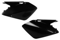 Polisport Black Side Number Plates for Suzuki: RM125 (2001-2008), RM250 (2001-2008)
