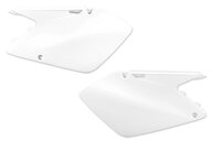 Polisport White Side Number Plates for Suzuki: RM125 (2001-2008), RM250 (2001-2008)