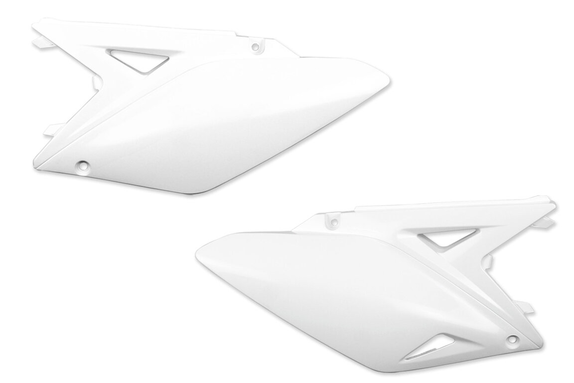 Polisport White Side Number Plates for Suzuki: RMZ250 (2010-2018)