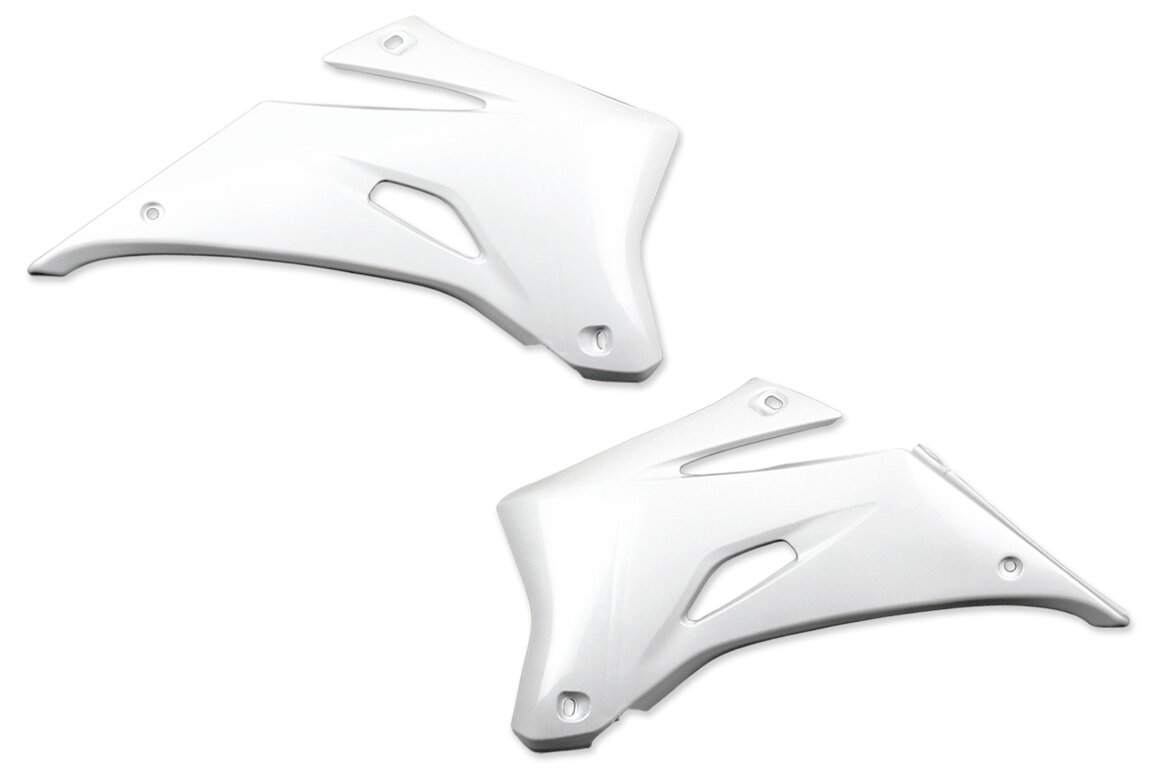 Polisport White Radiator Shroud Set for Yamaha: YZ250F (2006-2009), YZ450F (2006-2009)
