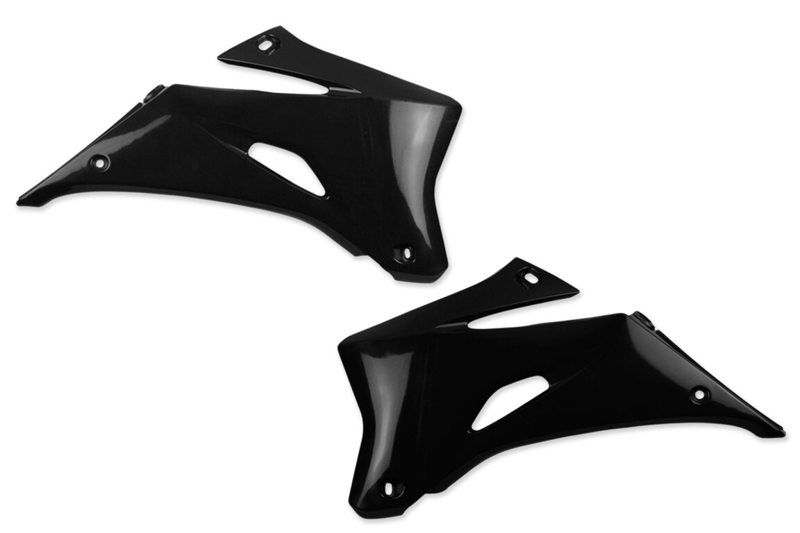 Polisport Black Radiator Shroud Set for Yamaha: YZ250F (2006-2009), YZ450F (2006-2009)