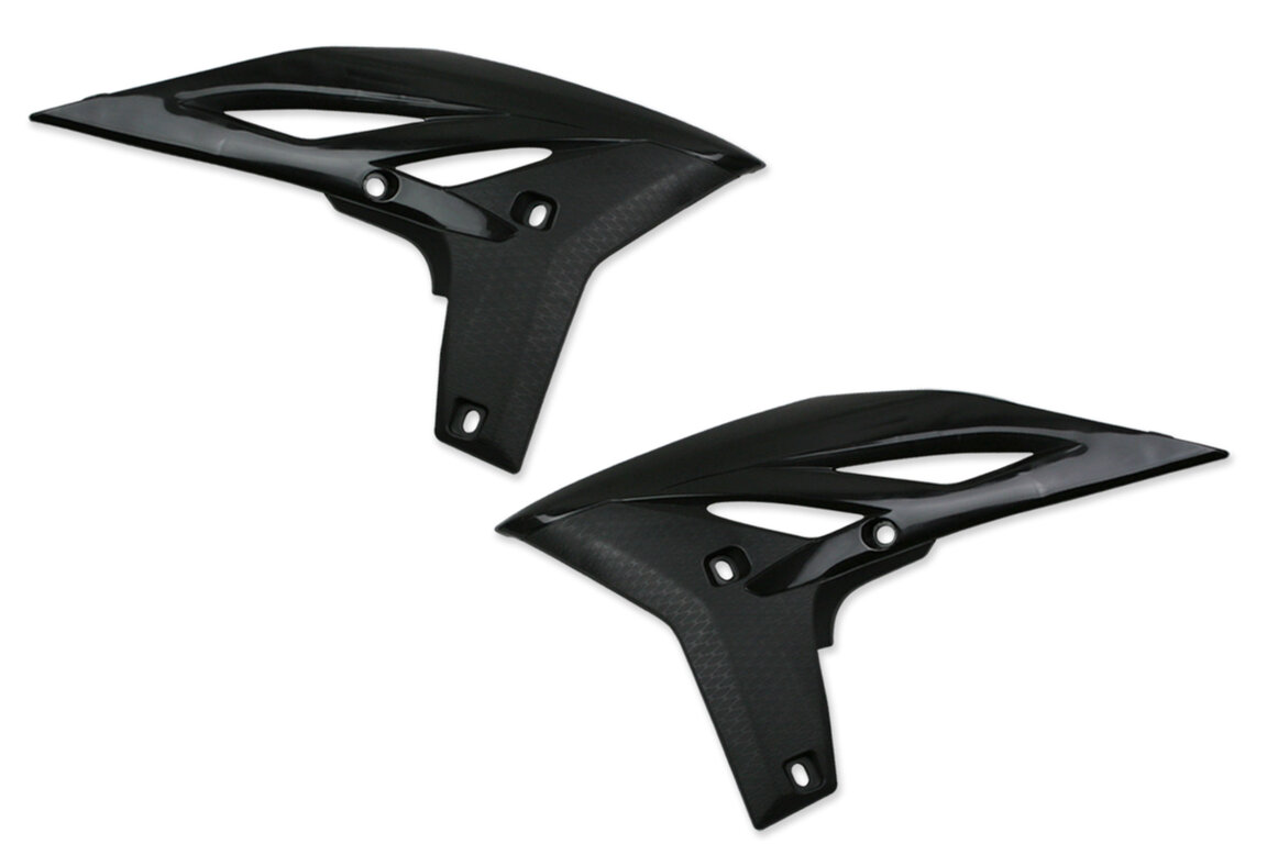 UFO Black Radiator Shroud Set for Yamaha: WR450F (2012-2015), YZ250F (2010-2013)