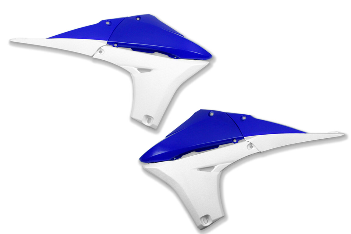 Polisport Blue / White Radiator Shroud Set for Yamaha: YZ450F (2010-2013)
