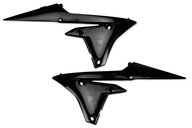 Polisport Black Radiator Shroud Set for Yamaha: YZ250F (2014-2018), YZ250FX (2015-2019), YZ450F (2014-2017)