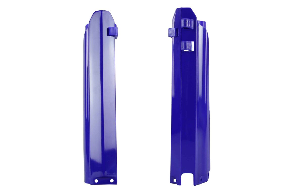 UFO Blue Lower Fork Guards for Yamaha: YZ125 (1996-2004), YZ250 (1996-2004), YZ250F (2000-2004), YZ450F (2003-2004)