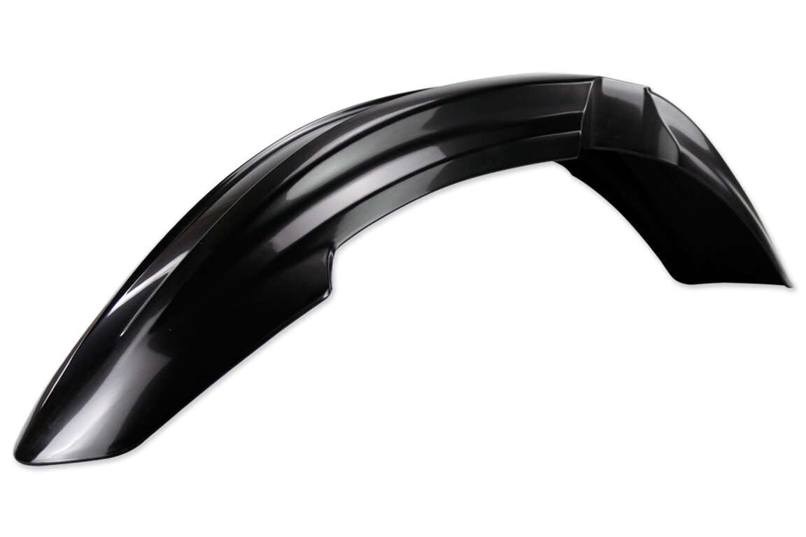 UFO Black Front Fender for Yamaha: WR250F (2006-2013), WR450F (2006-2011), YZ125 (2006-2014), YZ250 (2006-2014), YZ250F (2006-2009), YZ450F (2006-2009)