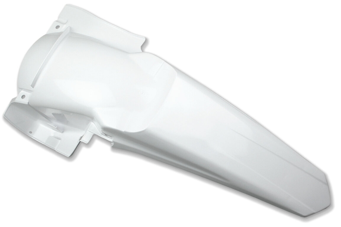 Polisport White Rear Fender for Yamaha: WR250F (2007-2013), WR450F (2007-2011)