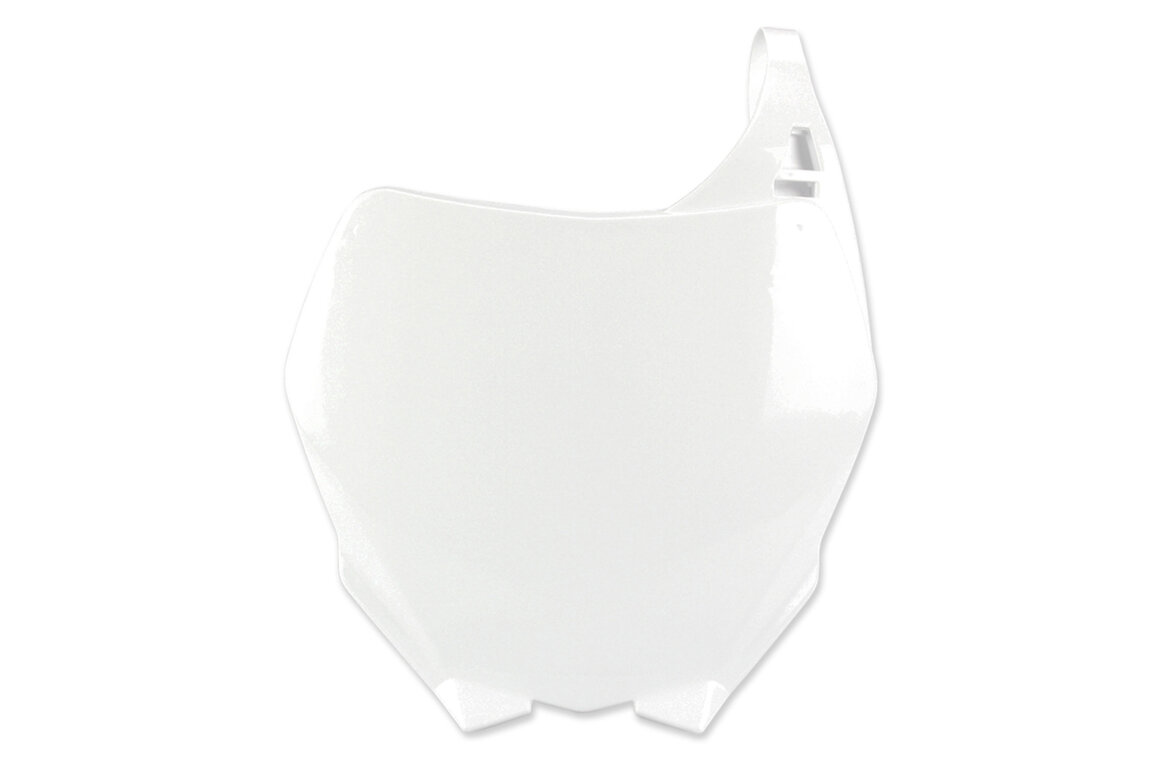Polisport White Front Number Plate for Yamaha: YZ125 (2006-2014), YZ250 (2006-2014), YZ250F (2006-2009), YZ450F (2006-2009)