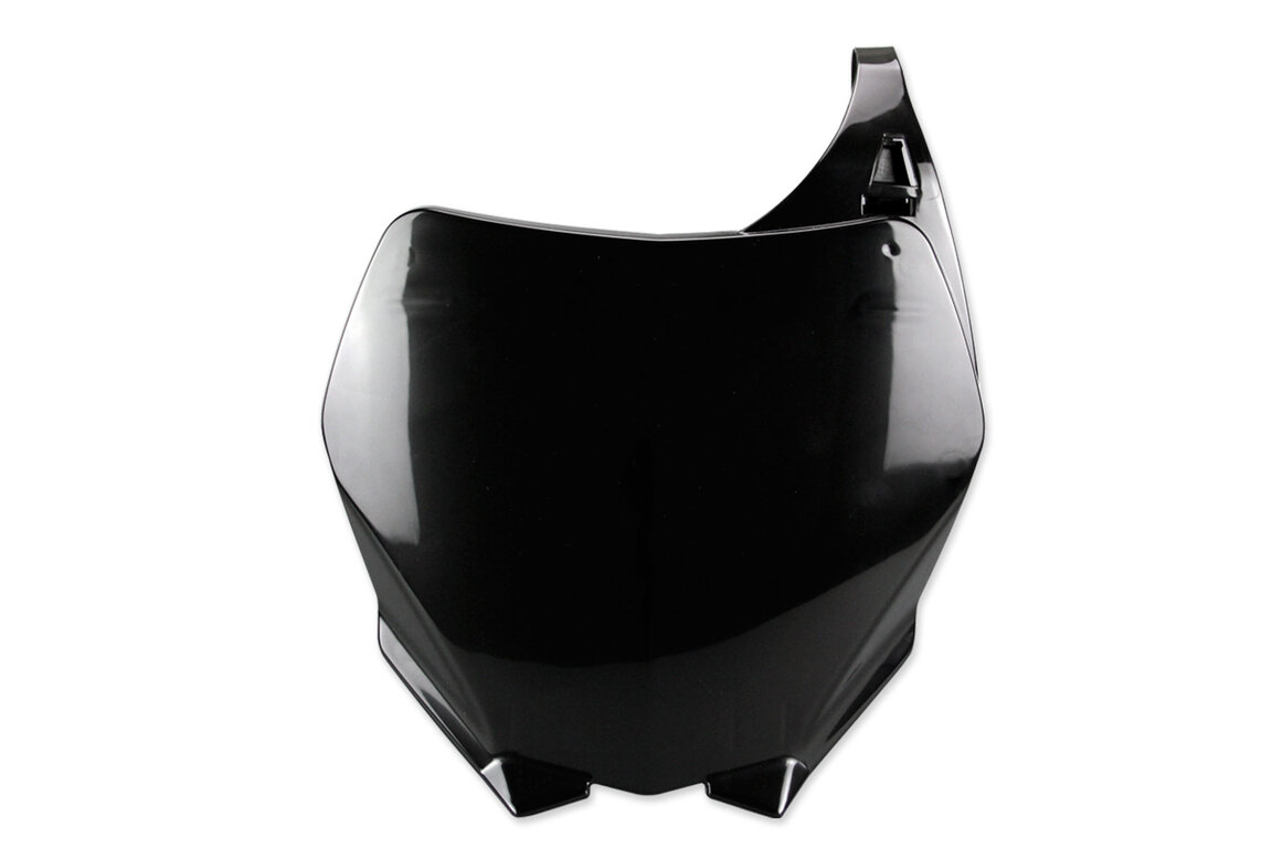 Polisport Black Front Number Plate for Yamaha: YZ125 (2006-2014), YZ250 (2006-2014), YZ250F (2006-2009), YZ450F (2006-2009)