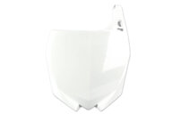 UFO White Front Number Plate for Yamaha: YZ125 (2002-2020), YZ125X (2020-2022), YZ250 (2002-2020), YZ250F (2010-2018), YZ250FX (2015-2019), YZ250X (2016-2022), YZ450F (2010-2017), YZ450FX (2016-2018)