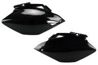 Polisport Black Side Number Plates for Yamaha: YZ250F (2006-2009), YZ450F (2006-2009)