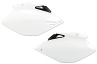 Polisport White Side Number Plates for Yamaha: YZ250F (2006-2009), YZ450F (2006-2009)
