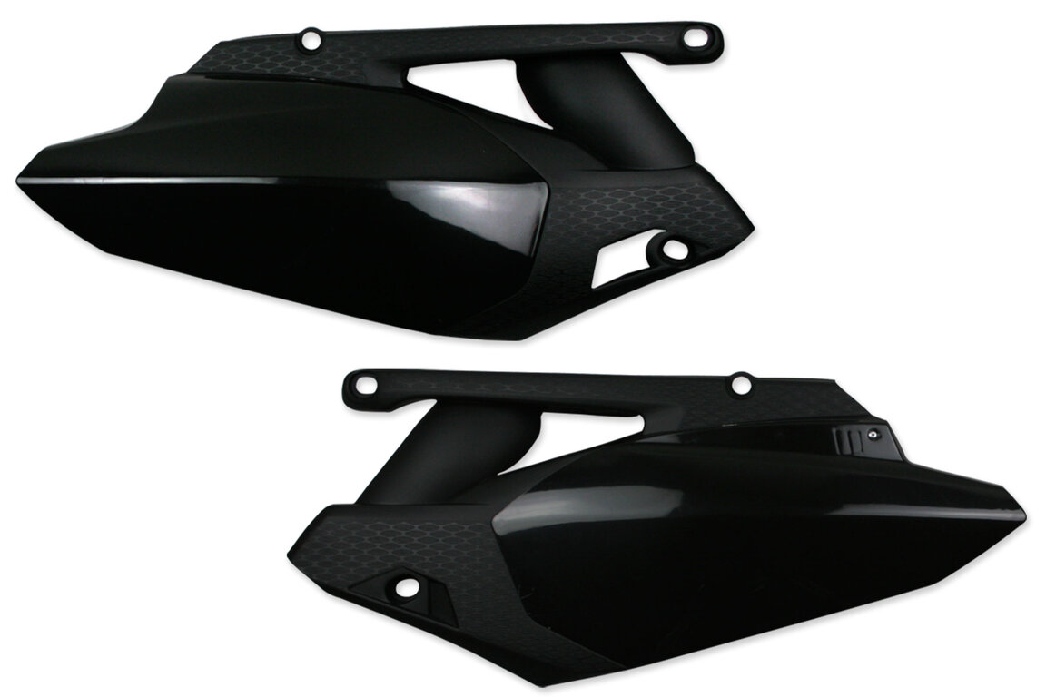UFO Black Side Number Plates for Yamaha: YZ450F (2010-2013)