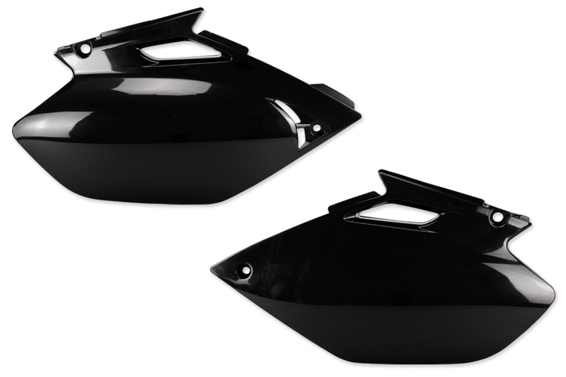 UFO Black Side Number Plates for Yamaha: YZ250F (2003-2005), YZ450F (2003-2005)