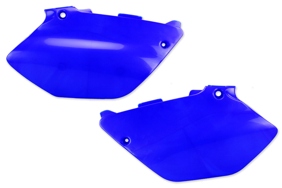 UFO Blue Side Number Plates for Yamaha: YZ125 (2002-2014), YZ250 (2002-2014)