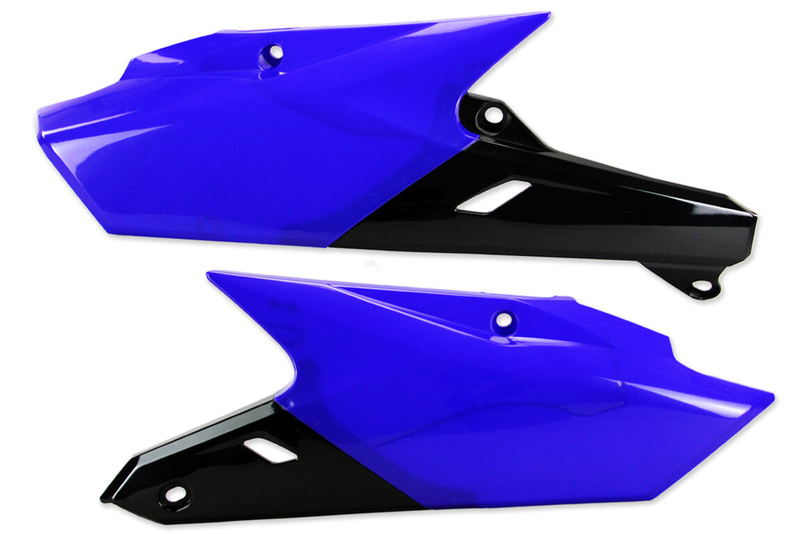 Polisport Blue / Black Side Number Plates for Yamaha: YZ250F (2014-2018), YZ250FX (2015-2019), YZ450F (2014-2017), YZ450FX (2016-2018)