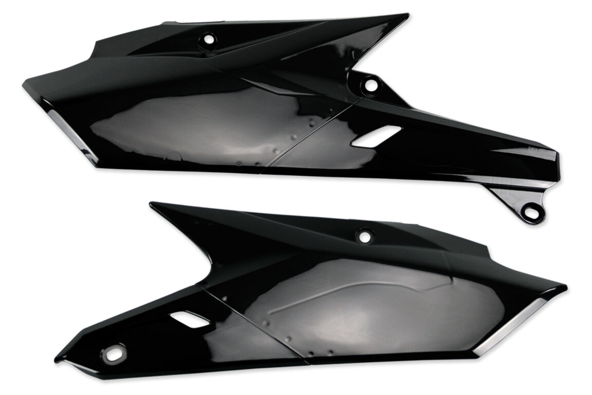 Polisport Black Side Number Plates for Yamaha: YZ250F (2014-2018), YZ250FX (2015-2019), YZ450F (2014-2017), YZ450FX (2016-2018)