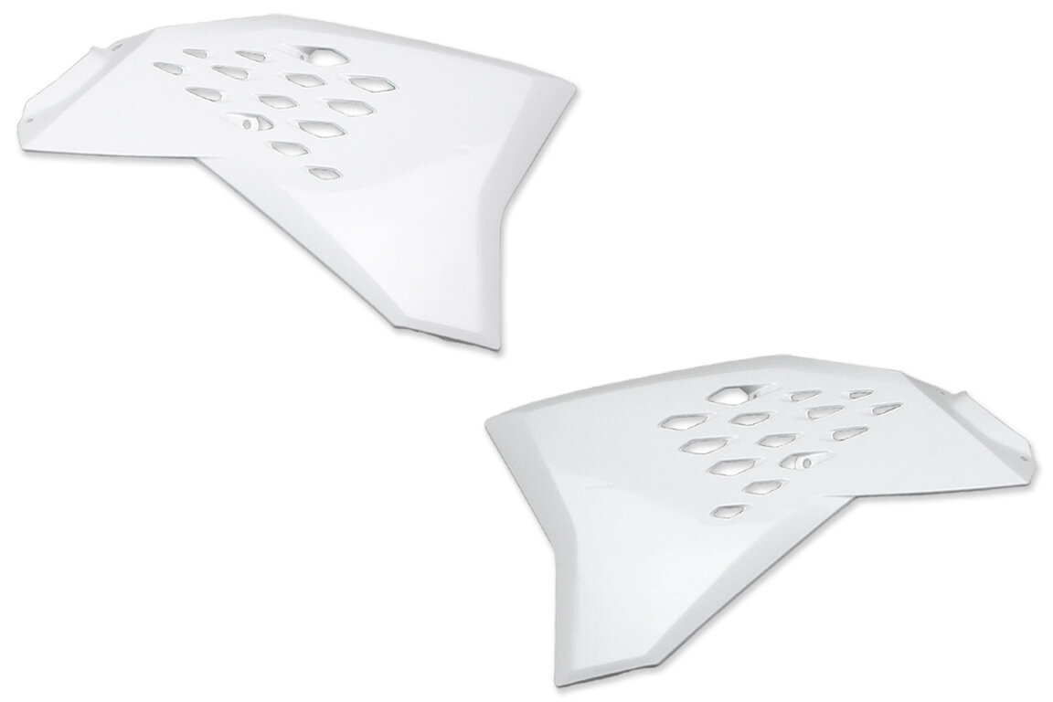 Polisport White Radiator Shroud Set for KTM: SX65 (2009-2015)