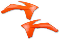 Polisport Orange Radiator Shroud Set for KTM: EXC125 (2012-2013), EXC200 (2012-2013), EXC250 (2012-2013), EXC250F (2012-2013), EXC300 (2012-2013), EXC350F (2012-2013), EXC450 (2012-2013), EXC500 (2012-2013), SX125 (2011-2012), SX150 (2011-2012), SX250 (2011-2012), SXF250 (2011-20...and more