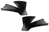 Polisport Black Radiator Shroud Set for KTM: EXC125 (2004), EXC200 (2003-2004), EXC250 (2003-2004), EXC300 (2003-2004), EXC400 (2003-2004), EXC450 (2003-2004), EXC525 (2003), MXC200 (2003), MXC300 (2003-2004), SX125 (2001-2004), SX200 (2003-2004), SX250 (2001-2004), SX380 (2002-...and more