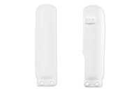 UFO White Lower Fork Guards for GasGas: MC50 (2021-2027), MC65 (2021-2023), MC-E 3 (2023-2024), MC-E 5 (2021-2025), Husqvarna: EE-3 (2023-2024), EE-5 (2020-2024), TC50 (2017-2023), TC50 Mini (2023), TC65 (2017-2023), KTM: SX50 (2023), SX50 Jr / Sr (2019-2022), SX50 MINI ...and more