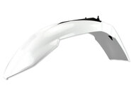 UFO White Front Fender for KTM: EXC125 (2008, 2012-2013), EXC200 (2008, 2012-2013), EXC250 (2012-2013), EXC250F (2008-2013), EXC300 (2008-2010, 2012-2013), EXC350F (2012-2013), EXC400 (2011), EXC450 (2008-2013), EXC500 (2012-2013), EXC525 (2008), EXC530R (2008-2011)...and more