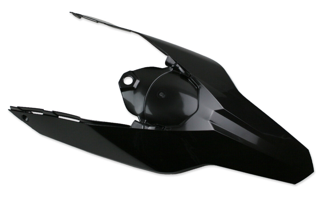 UFO Black Rear Fender / Side Number Plate for KTM: EXC125 (2008), EXC200 (2008), EXC250F (2008-2011), EXC300 (2008-2010), EXC400 (2011), EXC450 (2008-2010), EXC525 (2008), EXC530R (2008-2011), SX125 (2007-2010), SX144 (2007-2008), SX150 (2009-2010), SX250 (2007-2010), SXF250 (2007-201...and more