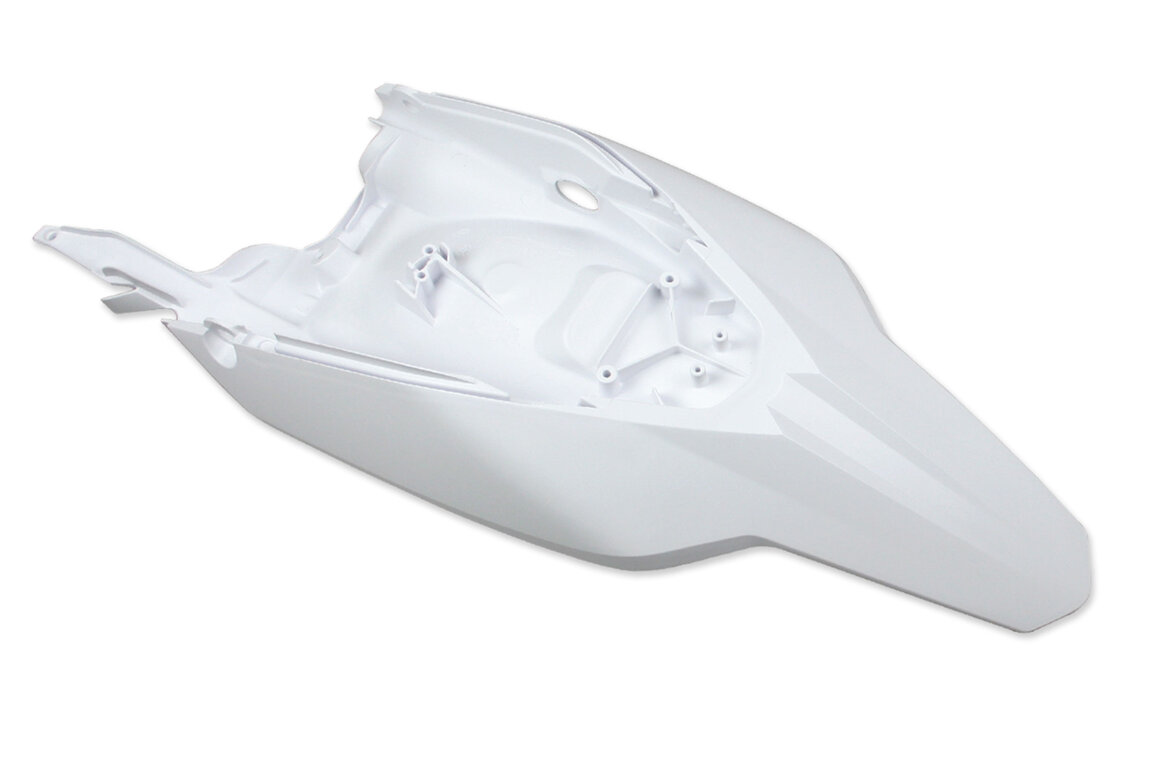 Polisport White Rear Fender / Side Number Plate for KTM: SX65 (2009-2015)