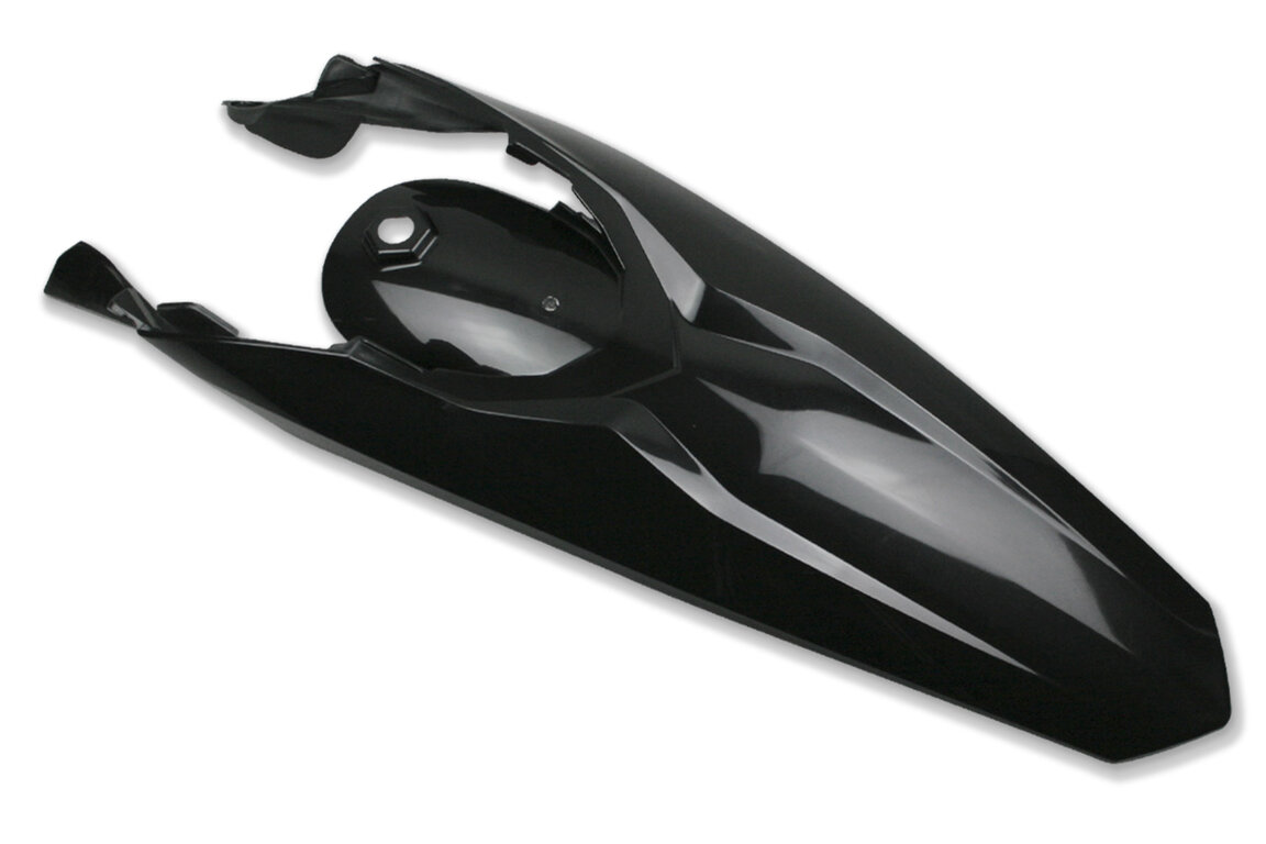 Polisport Black / with under fender post Rear Fender for KTM: EXC125 (2016), EXC200 (2016), EXC250 (2016), EXC250F (2014-2016), EXC300 (2014, 2016), EXC350F (2014-2016), EXC450 (2014-2016), EXC500 (2014-2016), SX125 (2011-2015), SX150 (2011-2015), SX250 (2011-2016), SXF250 (2011-2015), SXF350 (2...and more