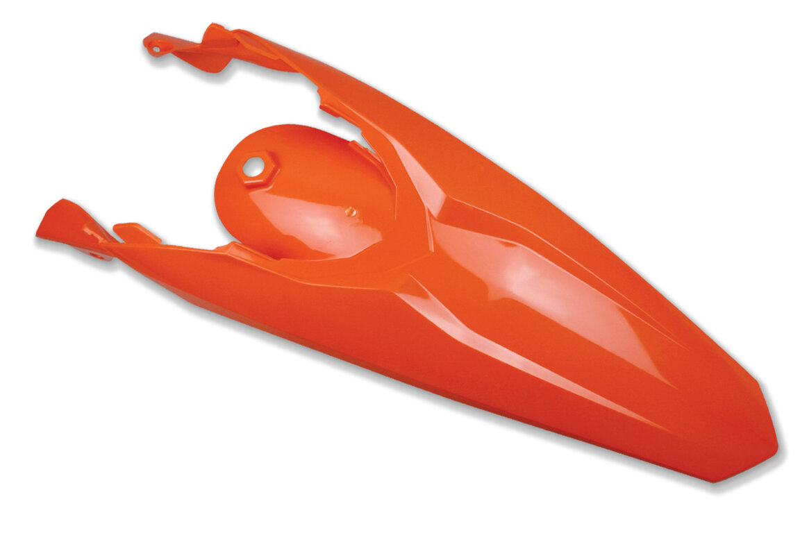 Polisport Orange / with under fender post Rear Fender for KTM: EXC125 (2016), EXC200 (2016), EXC250 (2016), EXC250F (2014-2016), EXC300 (2014, 2016), EXC350F (2014-2016), EXC450 (2014-2016), EXC500 (2014-2016), SX125 (2011-2015), SX150 (2011-2015), SX250 (2011-2016), SXF250 (2011-2015), SXF350 (2...and more
