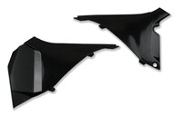 Polisport Black Airbox Covers for KTM: SX125 (2012), SX150 (2012), SX250 (2012), SXF250 (2011-2012), SXF350 (2011-2012), SXF450 (2011-2012), XC150 (2012), XC250 (2012), XC300 (2012), XCF250 (2011-2012), XCF350 (2011-2012)