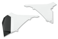 Polisport White Airbox Covers for KTM: SX125 (2012), SX150 (2012), SX250 (2012), SXF250 (2011-2012), SXF350 (2011-2012), SXF450 (2011-2012), XC150 (2012), XC250 (2012), XC300 (2012), XCF250 (2011-2012), XCF350 (2011-2012)