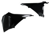 UFO Black Airbox Covers for KTM: EXC125 (2012-2013), EXC200 (2012-2013), EXC250 (2012-2013), EXC250F (2012-2013), EXC300 (2012-2013), EXC350F (2012-2013), EXC450 (2012-2013), EXC500 (2012-2013), SX125 (2011), SX150 (2011), SX250 (2011), XC150 (2011), XC250 (2011), XC300 (2011)