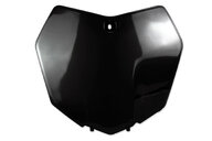 UFO Black Front Number Plate for KTM: SX125 (2013-2015), SX150 (2013-2015), SX250 (2013-2016), SXF250 (2013-2015), SXF350 (2013-2015), SXF450 (2013-2015), SXF450FE (2012-2014), XC150 (2013-2015), XC250 (2013-2016), XC300 (2013-2016), XCF250 (2013-2015), XCF350 (2013-2015)...and more