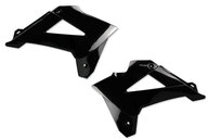 Polisport Black Radiator Shroud Set for GasGas: EC FSE450 (2007-2009), EC125 (2007-2009), EC200 (2007-2009), EC200 Hobby (2007-2009), EC250 (2007-2009), EC450 (2007-2009), MC 125 (2007), MC 250 (2007-2009), SM125 (2007-2009), SM450 (2007-2009)