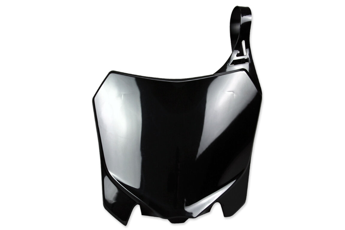 Polisport Black Front Number Plate for Honda: CRF250R (2014-2017), CRF450R (2013-2016)