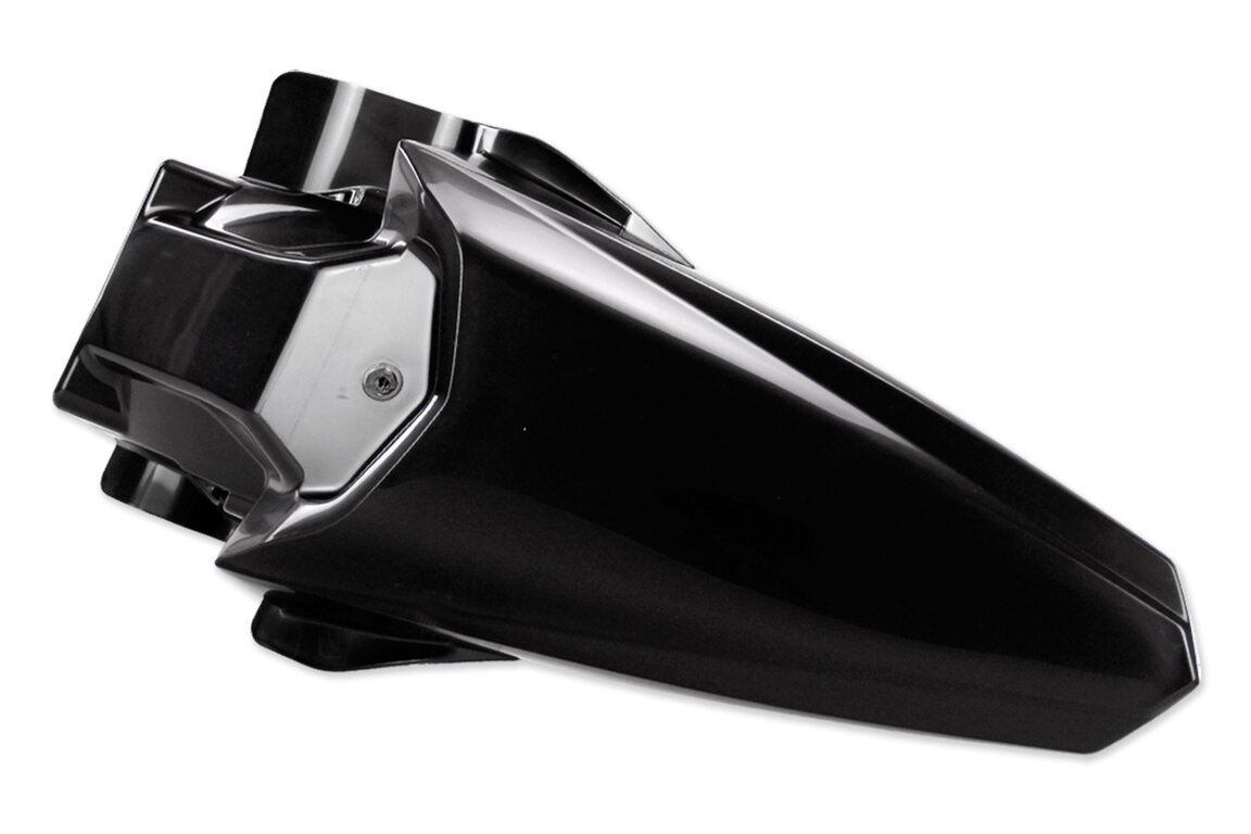 UFO Black Rear Fender for Kawasaki: KX100 (2014-2021), KX112 (2022-2025), KX85 (2014-2025)
