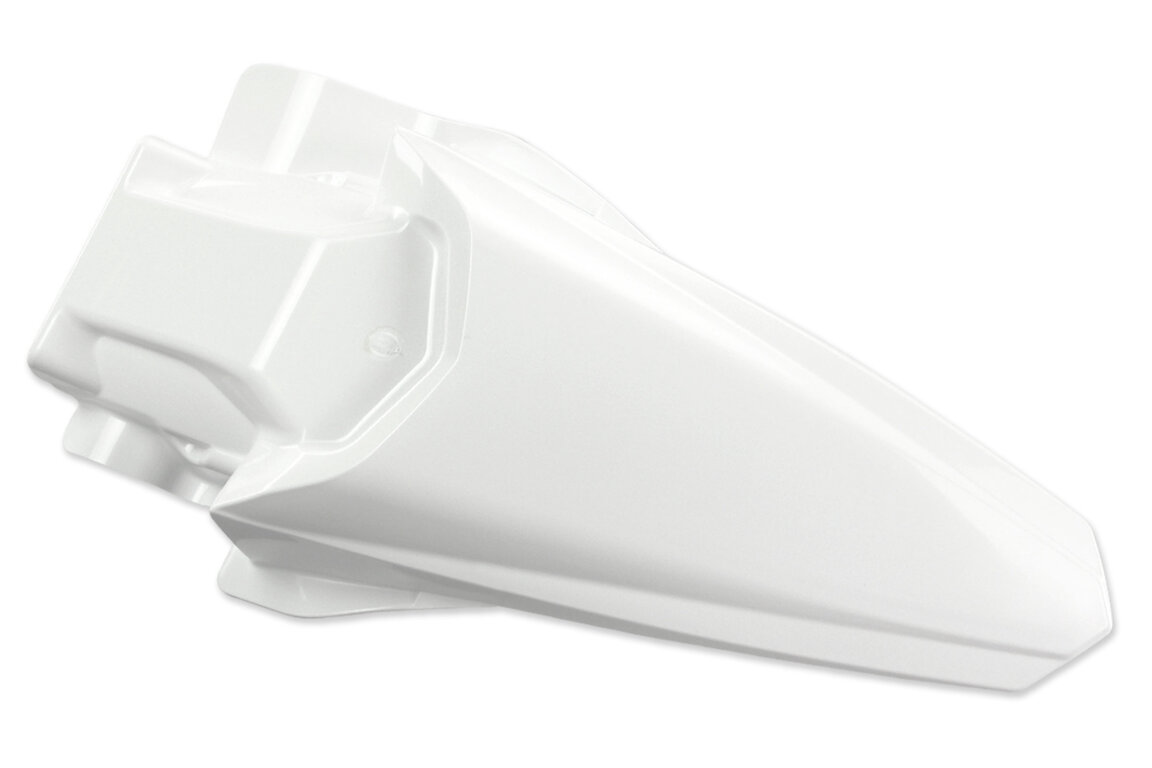 UFO White Rear Fender for Kawasaki: KX100 (2014-2021), KX112 (2022-2025), KX85 (2014-2025)